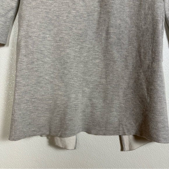 Babaton Lance Cardigan Light Grey Open Front Longline Wool Blend Size Small - Picture 13 of 15